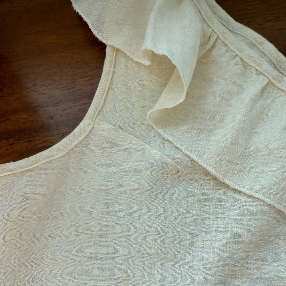 NWT Rylee + Cru Women’s Ruffled Crop Top / Ivory - Picture 4 of 8